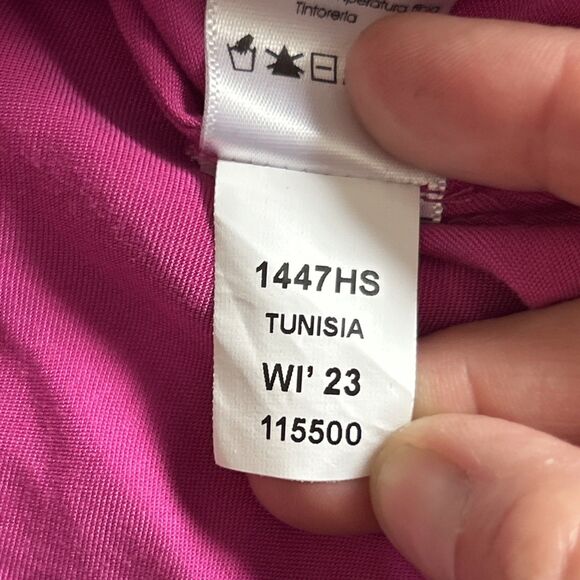 Nation LTD Blouse Womens XL Shirt Donna Bell Sleeve Top Miss Magenta Silky Satin - Picture 9 of 11